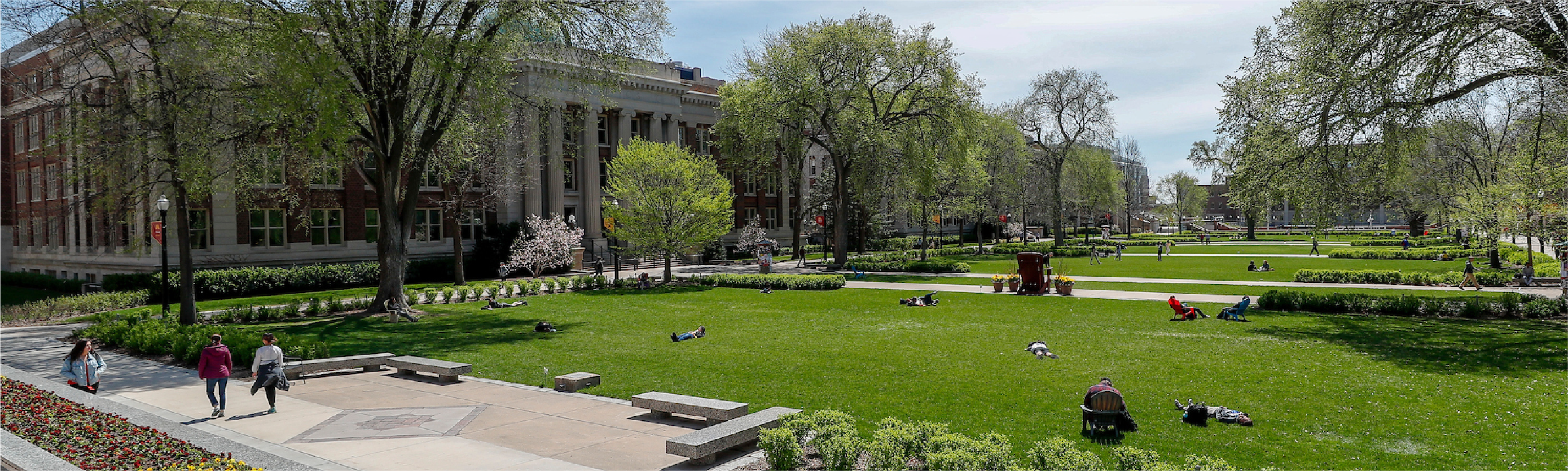 spring day on east bank campus